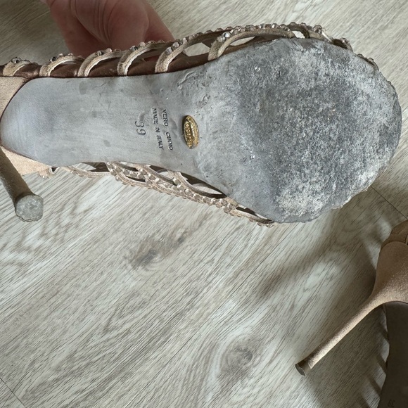 Sergio Rossi Swarovski Crystal Mermaid High Heel Caged Booties size 39/ US 9 - Picture 5 of 9